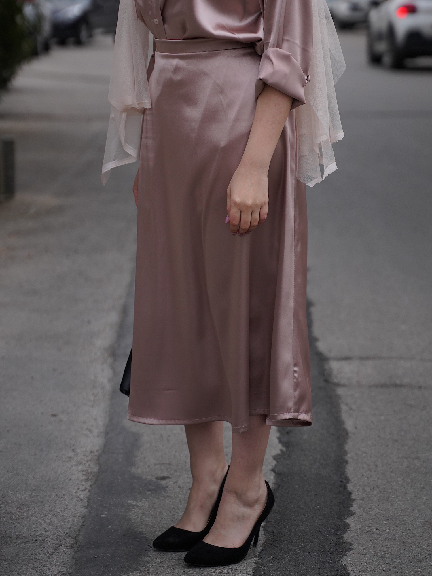 دامن تك ساتن نرمينه